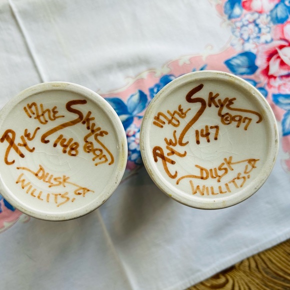 Pye in the Skye Hand Painted Goblets x 2 by James Shorba - Picture 4 of 7